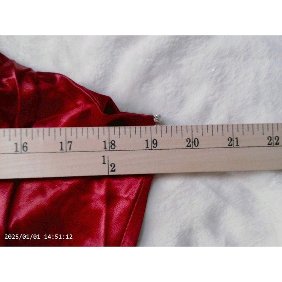 NWT For Love & Lemons Elora Red Rhinestone Strap Slit Midi Cocktail Dress XL - Picture 6 of 9